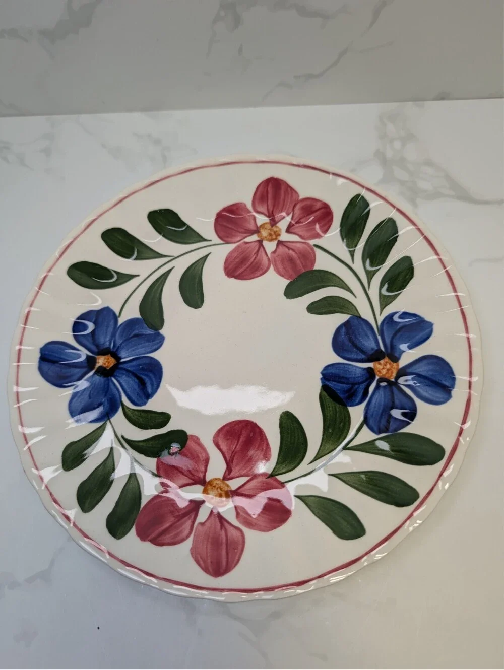 Blue Ridge Laurel Wreath Luncheon Salad Plates Set of 4 8.5